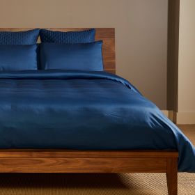 BedVoyage Luxury 100% viscose from Bamboo Duvet Cover with Shams, 3pc, King-Cal King - Indigo