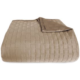 BedVoyage Luxury 100% viscose from Bamboo Quilted Coverlet, Queen - Champagne