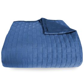 BedVoyage Luxury 100% viscose from Bamboo Quilted Coverlet, King - Indigo