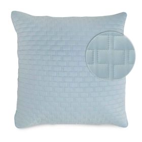 BedVoyage Luxury 100% viscose from Bamboo Quilted Euro Sham, 1pc - Sky