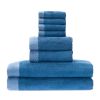 BedVoyage Luxury viscose from Bamboo Cotton Towel Set 8pc - Indigo