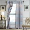 Curtains Damask Jacquard Grommet Semi-Blackout, Tall 60x100, Nantes by Dolce-Mela