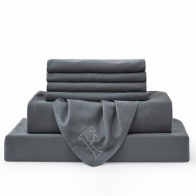 Grey Bambusa 7-Piece Sheet Set (Option: FullGrey)