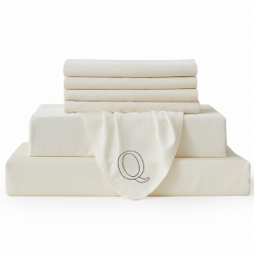 Ivory Bambusa 7-Piece Sheet Set (Option: QueenIvory)