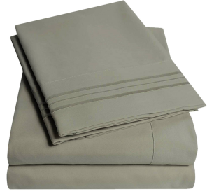 200 Embroidery Soft Sheet Set Wrinkle Resistant (Option: TwinTaupe)