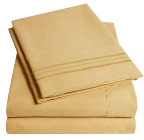 Embroidery Soft Sheet Set Wrinkle Resistant (Option: FullGold)