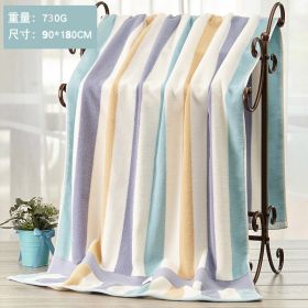 Cotton Absorbent Large Bath Towel (Option: Blue-90x180cm)