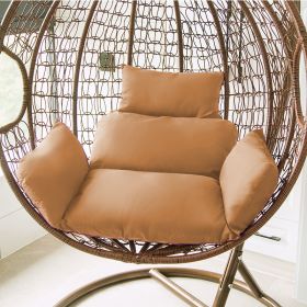 Solid Color Large Rattan Chair Cushion (Option: Brown-Detailed Picture)