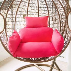 Solid Color Large Rattan Chair Cushion (Option: Rose Red-Detailed Picture)