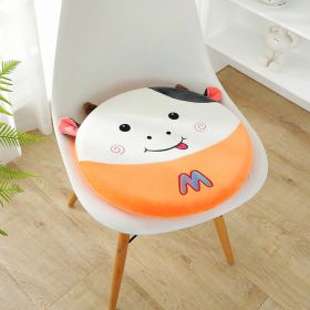 Cute Cow Toy Plush Cartoon Sofa Office Waist Cushion Bed Head Backrest Cushion (Option: Orange Cow-40x40x4cm)