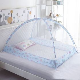 Children's Mosquito Nets Bottomless Foldable Magic Installation-free Yurt Mosquito Net (Option: Blue-80 120)