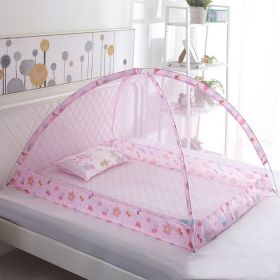 Children's Mosquito Nets Bottomless Foldable Magic Installation-free Yurt Mosquito Net (Option: Pink-80 120)