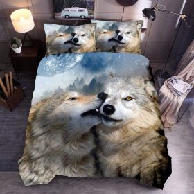 New Pure Cotton Quilt Four-piece Printing Style (Option: Wolf Quilt Cover 2-203x228)