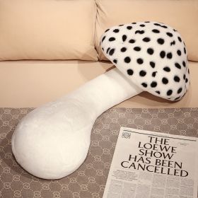 Cute Big Mushroom Shaped Leg Clip Sleeping Long Plush Pillow Living Room Backrest Pillow (Option: White-80cm650g)