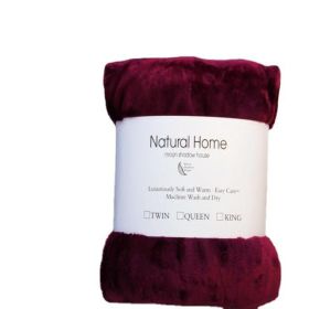 Coral Velvet Leg Nap Pet Blanket (28 x40 inches) (Option: Wine Red-70cmx 100cm)