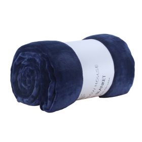 Coral Velvet Leg Nap Pet Blanket (28 x40 inches) (Option: Navy Blue Flannel-70cmx 100cm)