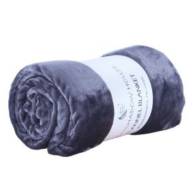 Coral Velvet Leg Nap Pet Blanket (28 x40 inches) (Option: Dark Gray Flannel-70cmx 100cm)