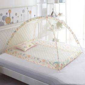 Children's Mosquito Nets Bottomless Foldable Magic Installation-free Yurt Mosquito Net (Option: Beige-80 120)