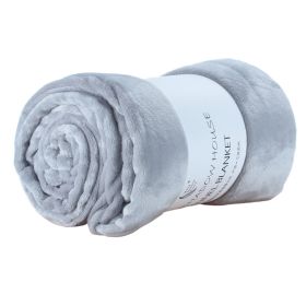 Coral Velvet Leg Nap Pet Blanket (28 x40 inches) (Option: Light Gray Flannel-70cmx 100cm)