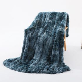 Tie Dyed Winter Double Layer Blanket (Option: Blue-127X153cm)