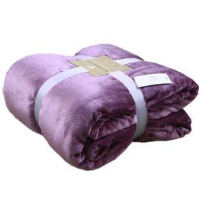 Coral Velvet Leg Nap Pet Blanket (28 x40 inches) (Option: Bean Paste Purple Flannel-70cmx 100cm)